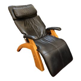 Human Touch Black Leather Recliner by the Perfect Chair. Original Price: $4,000