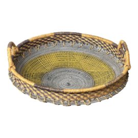 Artisan Handwoven Rattan + Ceramic Vessel