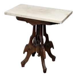 Victorian Eastlake Style Marble Table Top Stand