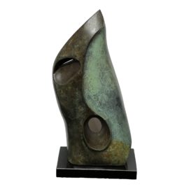 Sharon Spencer Abstract Bronze + Black Granite Base. Original Price: $2,100