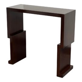 Contemporary Design Mahogany Finish Console Table