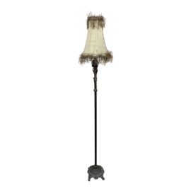 Artisan Vintage Cast Iron Floor Lamp Custom Shade