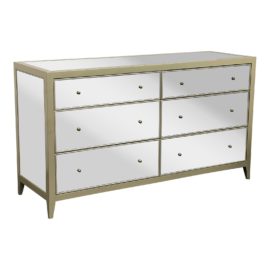 Made Goods Mia Mirrored Six Drawer Dresser. Original Price: $6,350