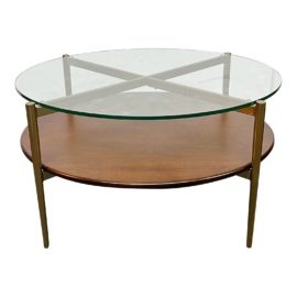 West Elm Mid-Century Art Display Round Coffee Table. Original Price: $500