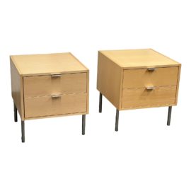 Niels Bendtsen Double Drawer Nightstands, Pair