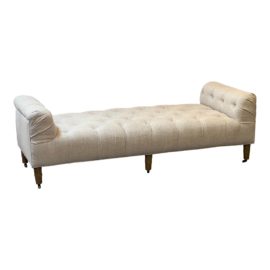 Restoration Hardware Camille Linen Bench. Original Price: $2,100