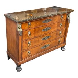 Henredon Empire Egyptian Revival Granite Top Chest of Drawers