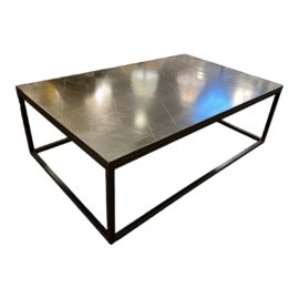 Restoration Hardware Metal Parquet Coffee Table. Original Price: $2,015