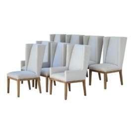 Restoration Hardware Stewart Dining Chairs, Set of Eight. Original Price: $15,840