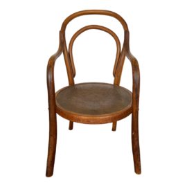 Vintage Bentwood Child's Chair With Embossed Seat