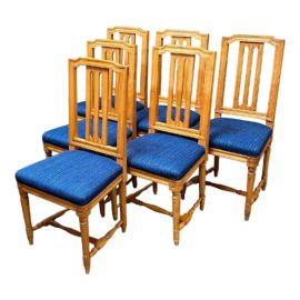 Vintage Swedish Dining Chairs, Set of Six