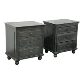 Restoration Hardware Annecy Metal Wrapped Closed Nightstands, a Pair. Original Price: $1,590