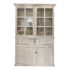 One Piece China Hutch Painted in Antique White