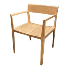 Christopher Kurtz 2020 Custom Bleached Walnut Vanity Armchair. Original Price: $2,500