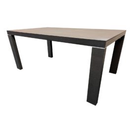 Contemporary Gray+Brown Extension Dining Table