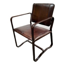 Restoration Hardware Buckles Leather Arm Chair. Original Price: $1,100