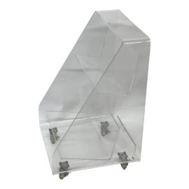 Crate & Barrel Acrylic Rolling Book Cart. Original Price: $350