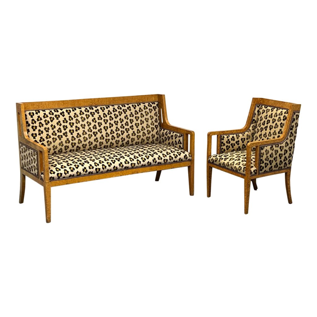 Design Master Furniture Custom Cherry + Fabric Dining Chairs, Set of