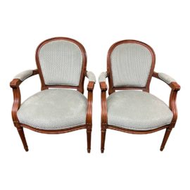 Vintage Louis Arm Chairs, a Pair