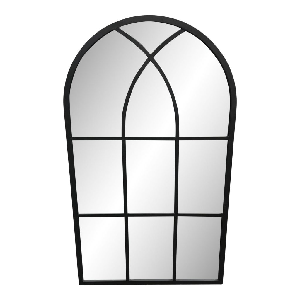 Ironworks Arched Wall Mirror in Black Frame | Design Plus Gallery
