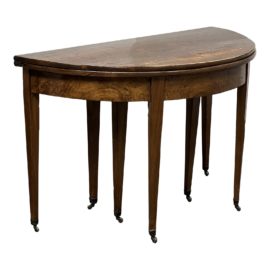 19th Century French Oak Demi Lune Round Dining Table. Original Price: $6,700