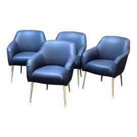 Lee Industries Model 7009-41 Dining Chairs, a Set of Four. Original Price: $7,960