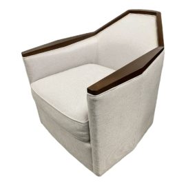 Baker Furniture Swivel Arm Chair. Original Price: $7,500