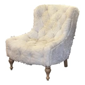 Serena & Lily 'Bruno' Tufted Cow Hide Wingback Chair. Original Price: $4,598