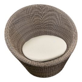 Crate & Barrel Calypso Wicker Outdoor Swivel Chair. Original Price: $919
