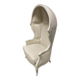 Restoration Hardware Mini Versailles Upholstered Chair - Aged White. Original Price: $2,750