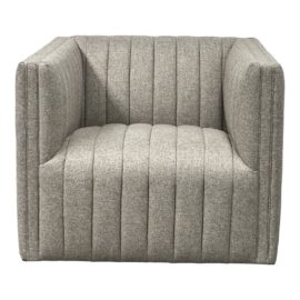 Four Hands Augustine Swivel Arm Chair in Orly Natural Fabric. Original Price: $1,052