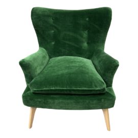 Kim Salmela Atelier Emerald Velvet Sonja Accent Chair. Original Price: $2,315