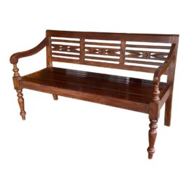 Vintage Style Wood Slat Bench