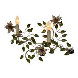 Vintage Italian Tole Painted Wall Lighting