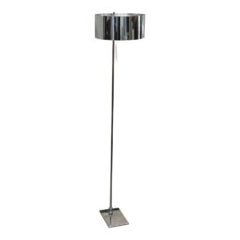 Ligne Roset Chrome Drum Floor Lamp. Original Price: $1,200