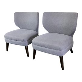 West Elm Retro Wing Chairs, a Pair. Original Price: $1,400