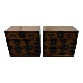 Japanese Tansu Cabinet, a Pair