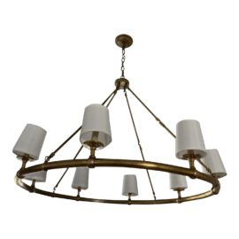 Williams-Sonoma Home Devon Brass 8 Light Ring Chandelier. Original Price: $2,395