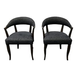 Palecek Jeffrey Alan Marks Menlo Arm Chairs, a Pair. Original Price: $5,300