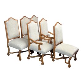 Kreiss Furniture Louis XIV Style Dining Chairs, Set of Six. Original Price: $8,000