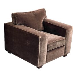 J.M. Frank Style Custom Contemporary Mink Mohair Lounge Chair