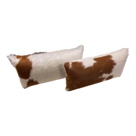 Room & Board Natural Cowhide Lombard Pillows - a Pair. Original Price: $230