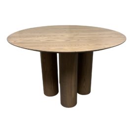 Custom Design the Reade Pecan 48 Inch Round Dining Table. Original Price: $3,400