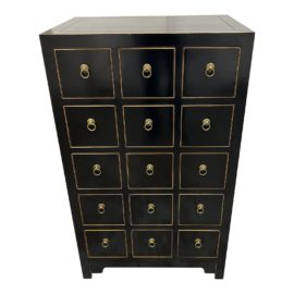 15 Drawer Asian Influenced Apothecary Cabinet. Original Price: $900