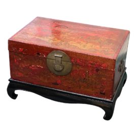Vintage Chinese Lacquer Chest + Stand