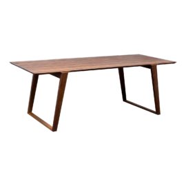 Kalon Studios Isometric Black Walnut Extension Dining Room Table. Original Price: $5,500