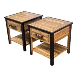 Williston Forge Organic Modern Nightstands, a Pair. Original Price: $460