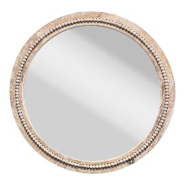 Organic Modern Round Wood Wall Mirror