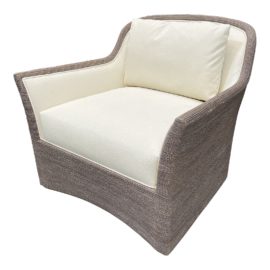 NEW Palecek Rochester Leather Pebble Swivel Lounge Chair. Original Price: $5,703