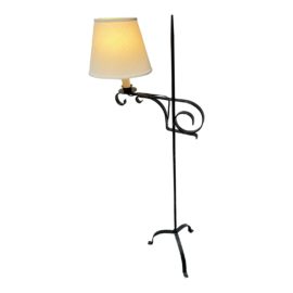 Tradtional Style Black Wrought Iron Floor Lamp